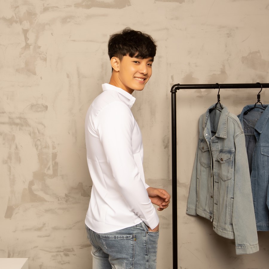 Áo sơ mi nam trắng tay dài vải mịn A401 MĐ | BigBuy360 - bigbuy360.vn