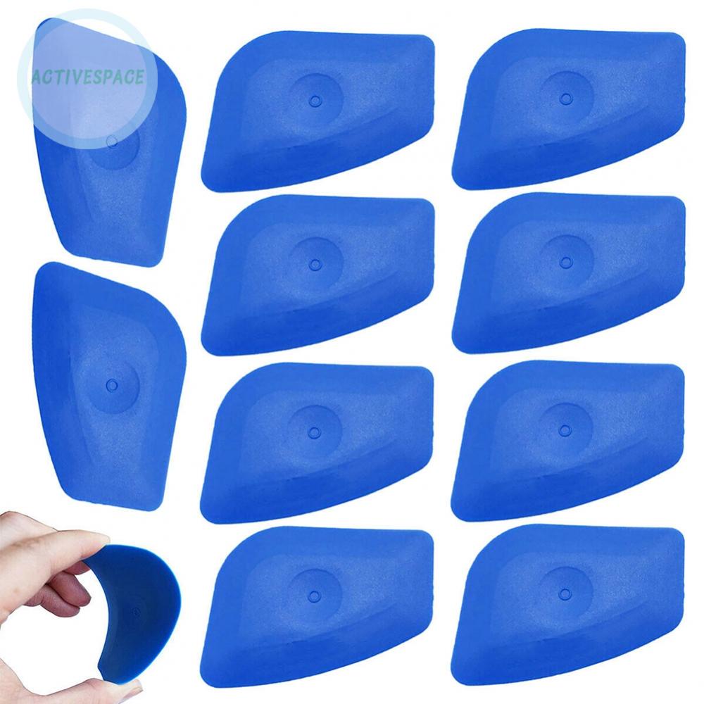 *10Pcs Mini Blue Hard Card Squeegee Scraper Tint Car Vinyl Film Wrap Tools*