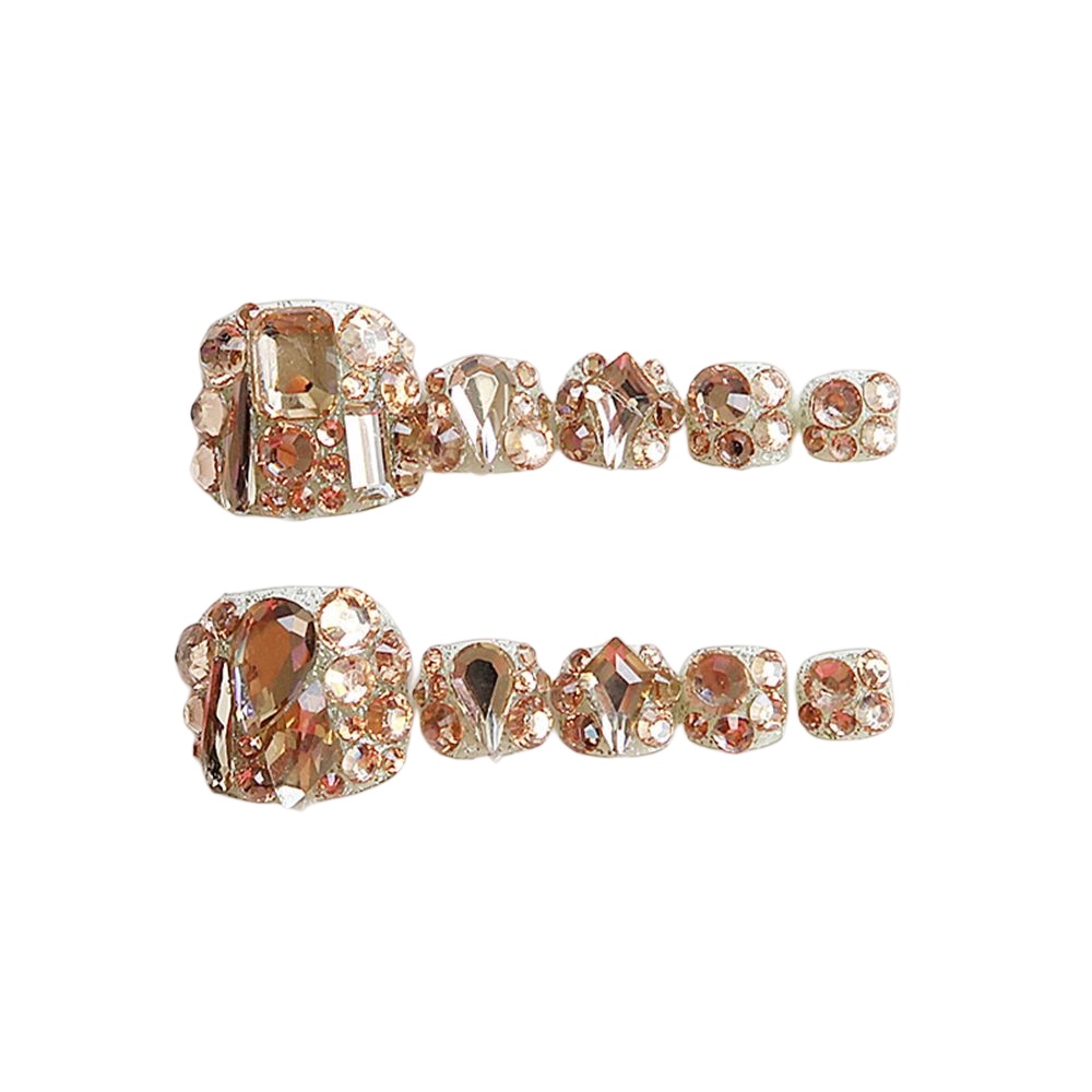 Set 24 móng chân giả YADORNOS đính đá thời trang