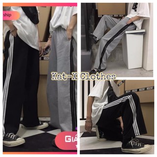 Quần Thun❤️FREESHIP❤️ Quần cullotes 3 sọc ống rộng Unisex siêu hot