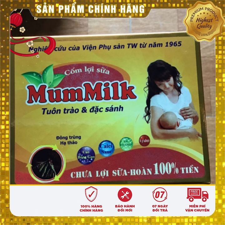 Cốm lợi sữa MumMilk đông trùng hạ thảofreeshipsữa nhiều đặc sánh dinh dưỡng cho bé-hộp 30gói