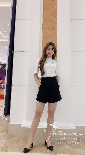 Quần Short Nữ MOLA Lưng Cao Chất Tuyết Mưa Cao Cấp Dáng Vintage Siêu Dễ Thương