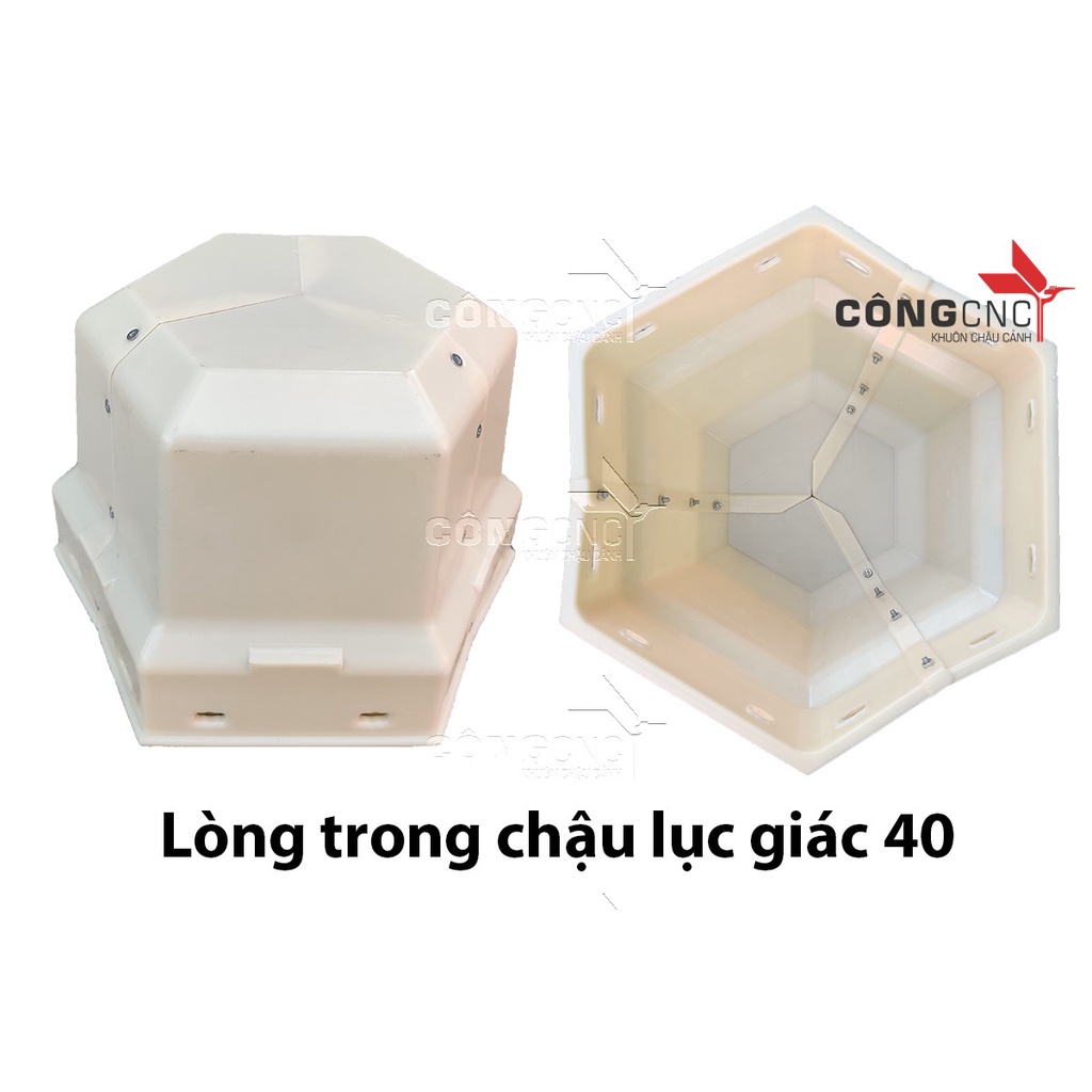 Khuôn ABS lục giác 40 đổ đáy kèm đôn kỷ - Khuôn chậu cảnh Công CNC