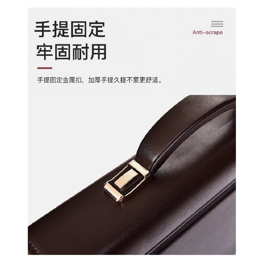 Túi xách cặp da giáo viên da bò công sở T50 khóa số đựng laptop 14 inch 38x29x8cm (Nâu-Đen) | BigBuy360 - bigbuy360.vn