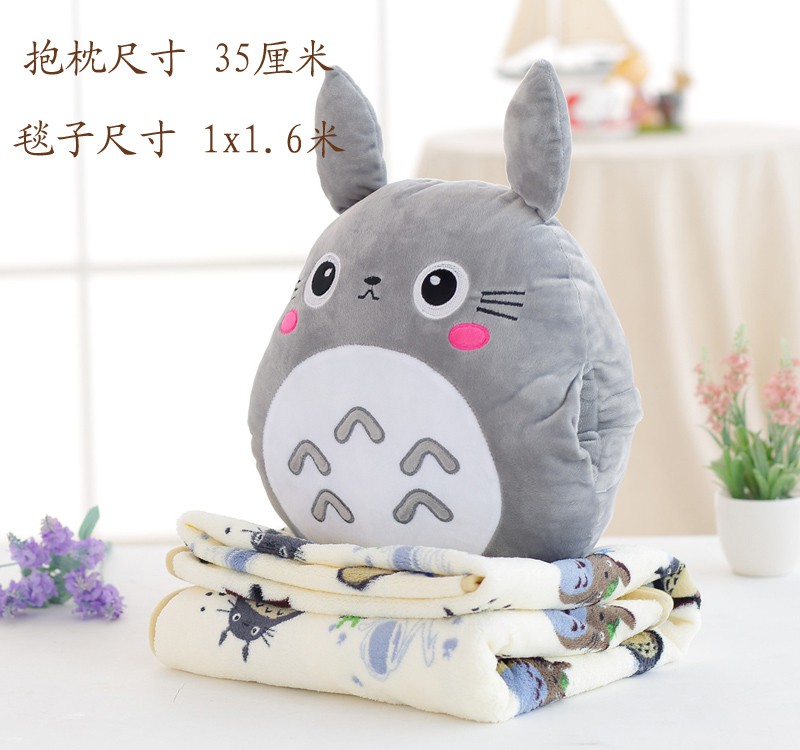 Bộ Chăn Gối Ngủ Trưa 3 Trong 1 Hình Totoro Dễ Thương