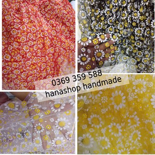 Vải Voan Lưới Hình Hoa Hướng Dương (khổ rộng 1,5m)