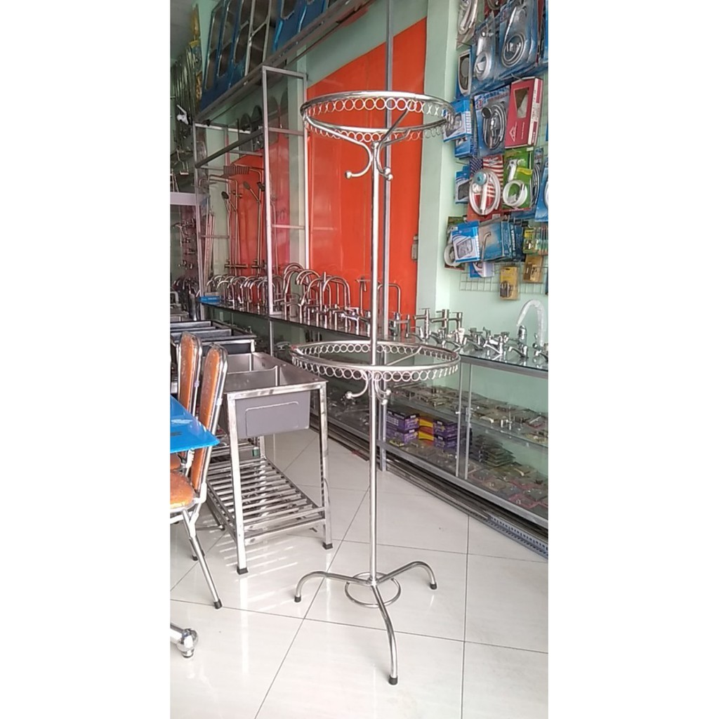 CÂY PHƠI ĐỒ INOX TRÒN 2 TẦNG XOAY- Mã: MX2TK1 -