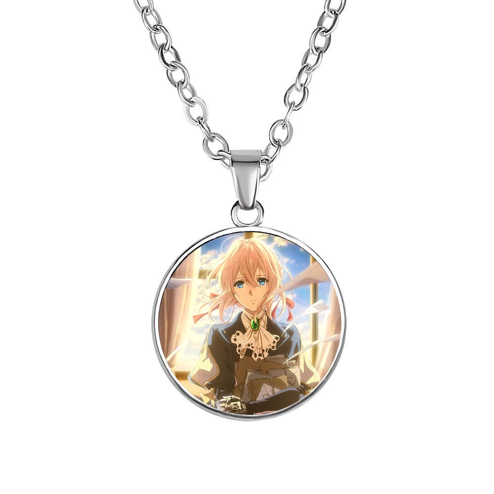 Vòng cổ IN HÌNH Violet Evergarden Búp bê ký ức anime chibi xinh xắn quà tặng độc đáo