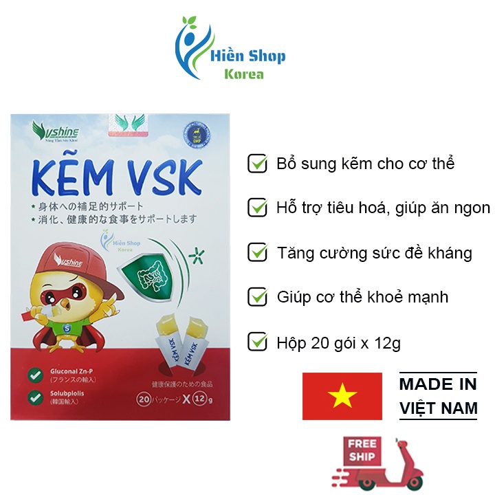 Kẽm cho bé biếng ăn dạng thạch VSK hỗ trợ tiêu hoá, giúp ăn ngon tăng sức đề kháng