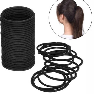 Set 40 dây cột tóc co giãn màu đen đơn giản tiện dụng