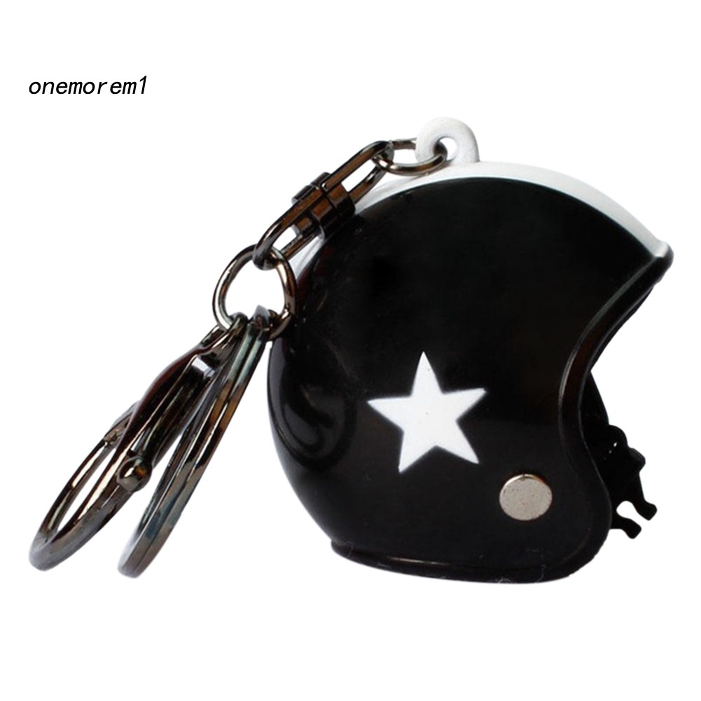 Móc chìa khóa hình mũ bảo hiểm mini ngộ nghĩnh đáng yêu
