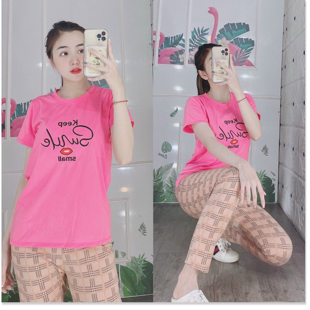 SET BỘ THUN NỮ QUẦN DÀI SIÊU XINH,HỌA TIẾT ÁO VÔ CÙNG XINH XẮN LANA FASHION