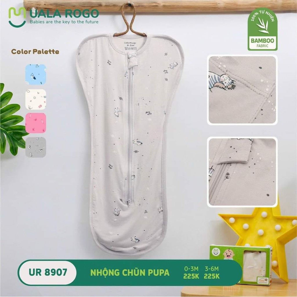 Nhộng chũn Pupa Uala Rogo cho bé 0-3 và 3-6m