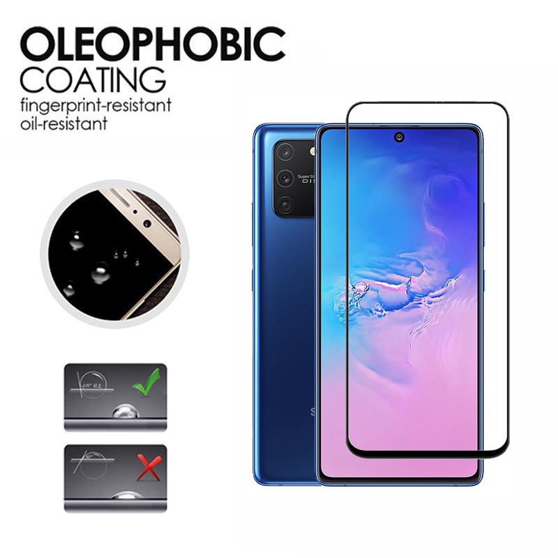 Tempered Glass Samsung S10 Lite Full Coverage Samsung Galaxy Note 10 Lite M31 A20 A20S A30 A30S A31 A51 A70S A71 A01 A70 A50 A50S Screen Protector Glass Protective Film