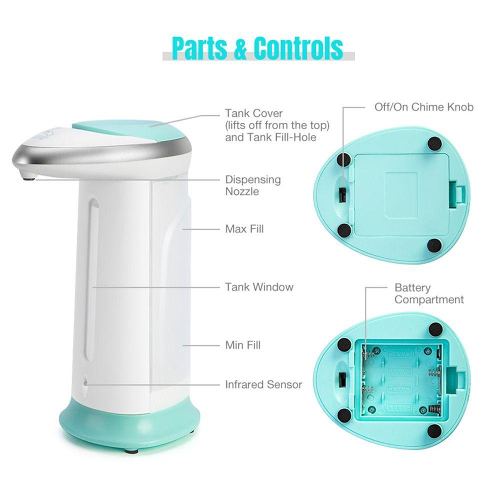 PISTA Bình Đựng Xà Phòng Cảm Biến IR Bằng Thép Không Gỉ Mới Cho Nhà Tắm
