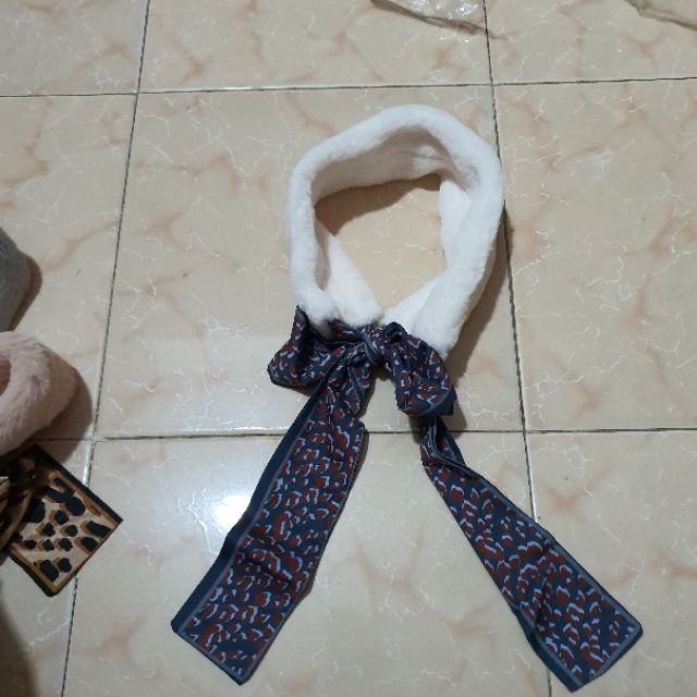 Khăn thỏ phối lụa cực ấm và sang - Sarah Beaute