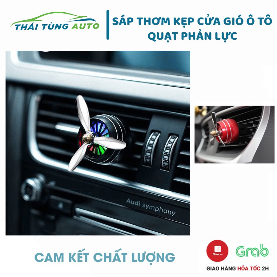 Quạt phản lực ô tô gắn cửa gió điều hòa tặng kèm sáp thơm khử mùi cho xe