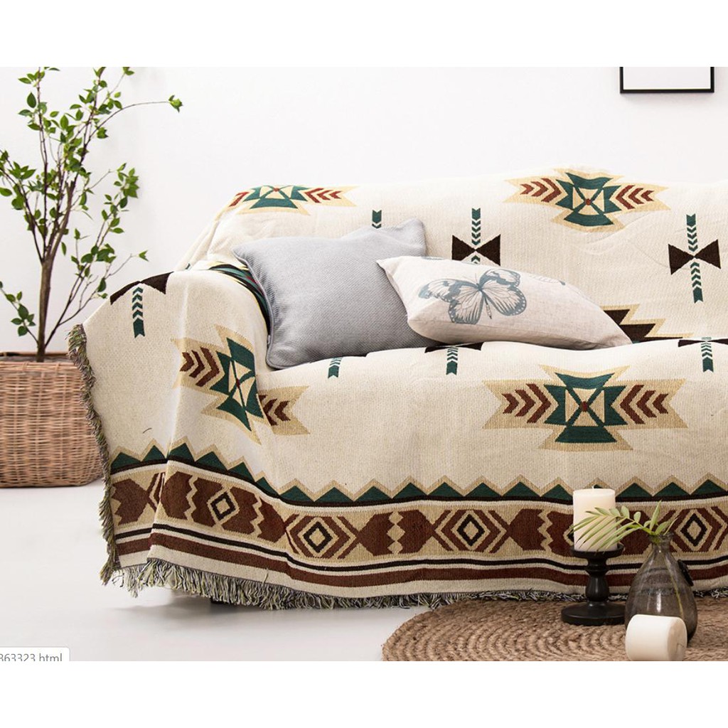 Khăn phủ sofa,thảm trải sàn cotton cao cấp 2 mặt nhập khẩu