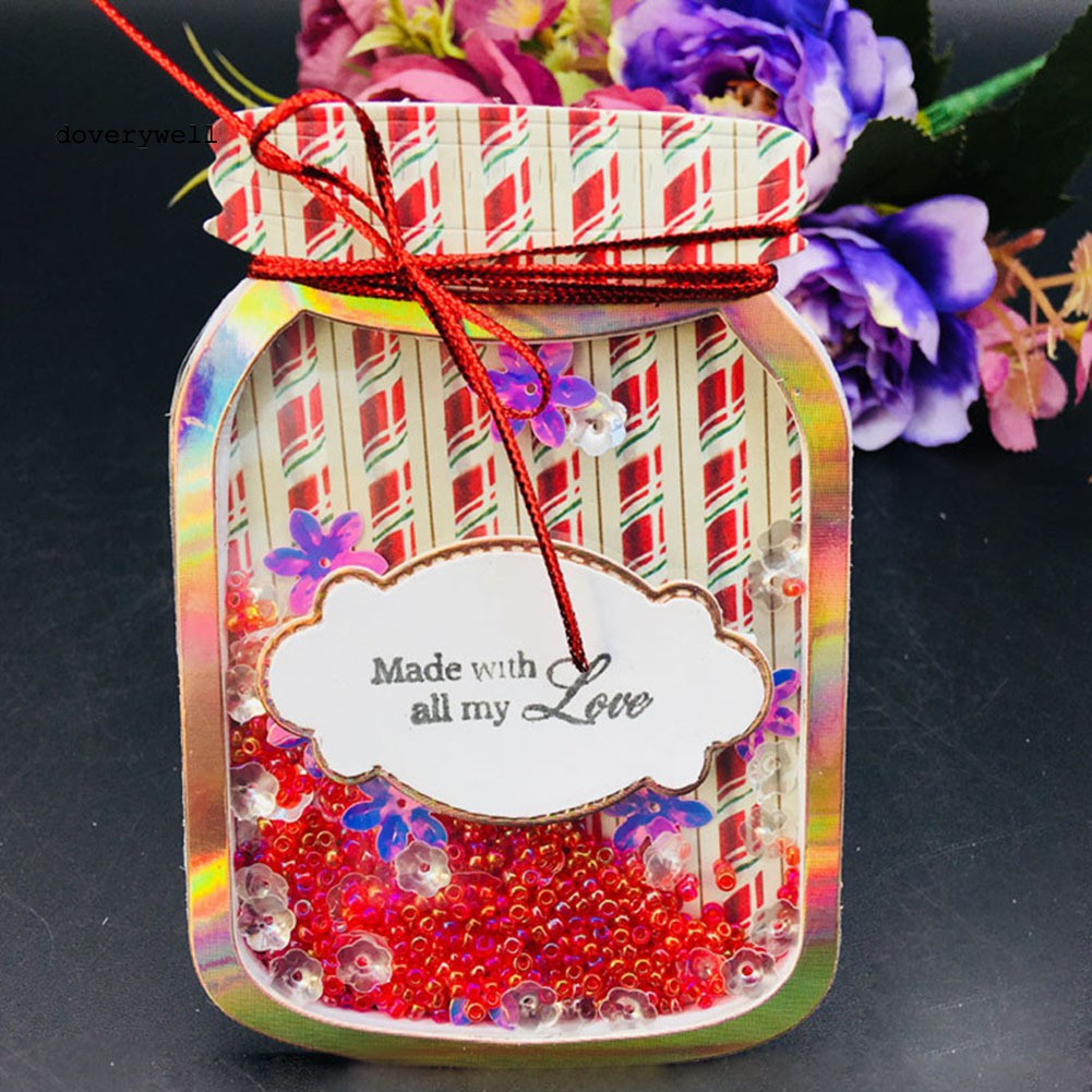 Khuôn Cắt Giấy Làm Từ Kim Loại Hình Lọ Đựng Kẹo