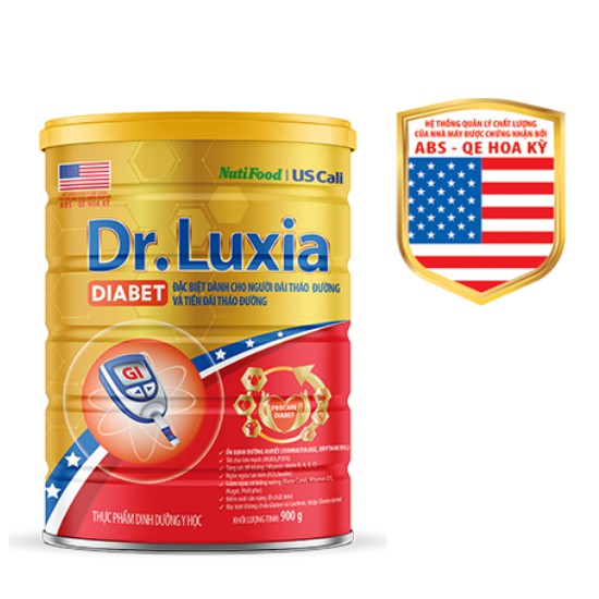 [Mã 208FMCGSALE giảm 0.08 đơn 500k] Sữa Dr.Luxia Diabet lon Thiếc 900g- Date Mới