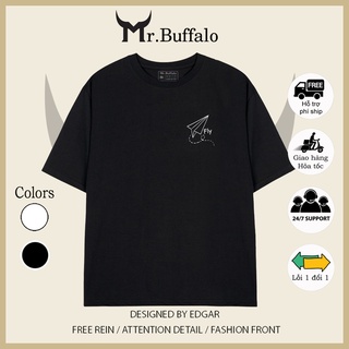 Áo phông tay lỡ Basic tee thun nam nữ tay lỡ cổ tròn form Unisex K16 Mr.Buffalo