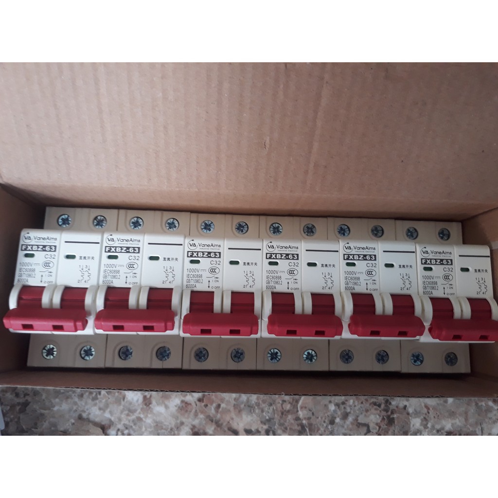CB dc 1000V FXBZ-63 Aptomat 1 chiều bộ ngắt mạch DC 1000V CHÍNH HÃNG Vaneaims