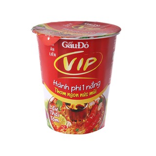 Mì ly Gấu đỏ lẩu thái tôm Vip