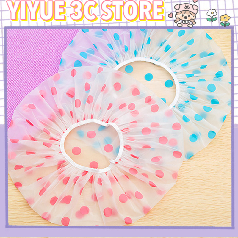 (Hàng Mới Về) Mũ Tắm Chống Thấm Nước Tái Sử Dụng Được Bằng Nhựa Cho Nữ