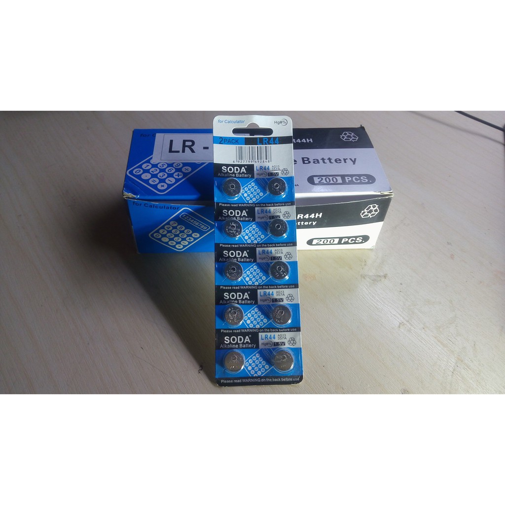 Vỉ 10 Viên Pin Cúc Áo AG13 - LR44