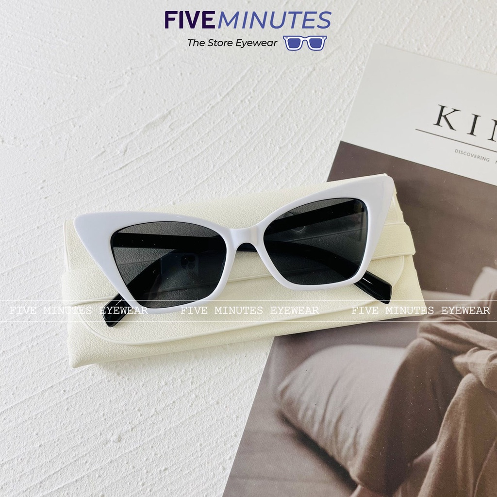 Gọng kính râm nữ, mắt mèo nhựa dẻo dáng xếch sang chảnh YSL Siêu phẩm hot 2022
