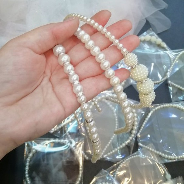 Băng đô ngọc trai hạt trai nhân tạo