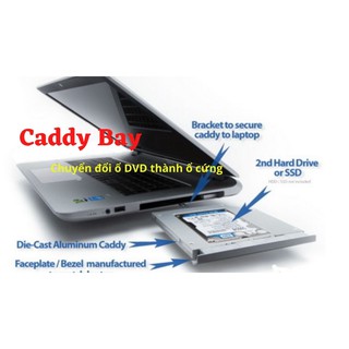Caddy Bay Mỏng 9.5 mm và Dày 12.7 mm (Lắp thay SSD cho Laptop)