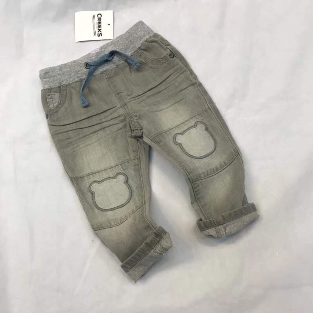 Quần jeans bé trai màu xanh rêu CREEEK