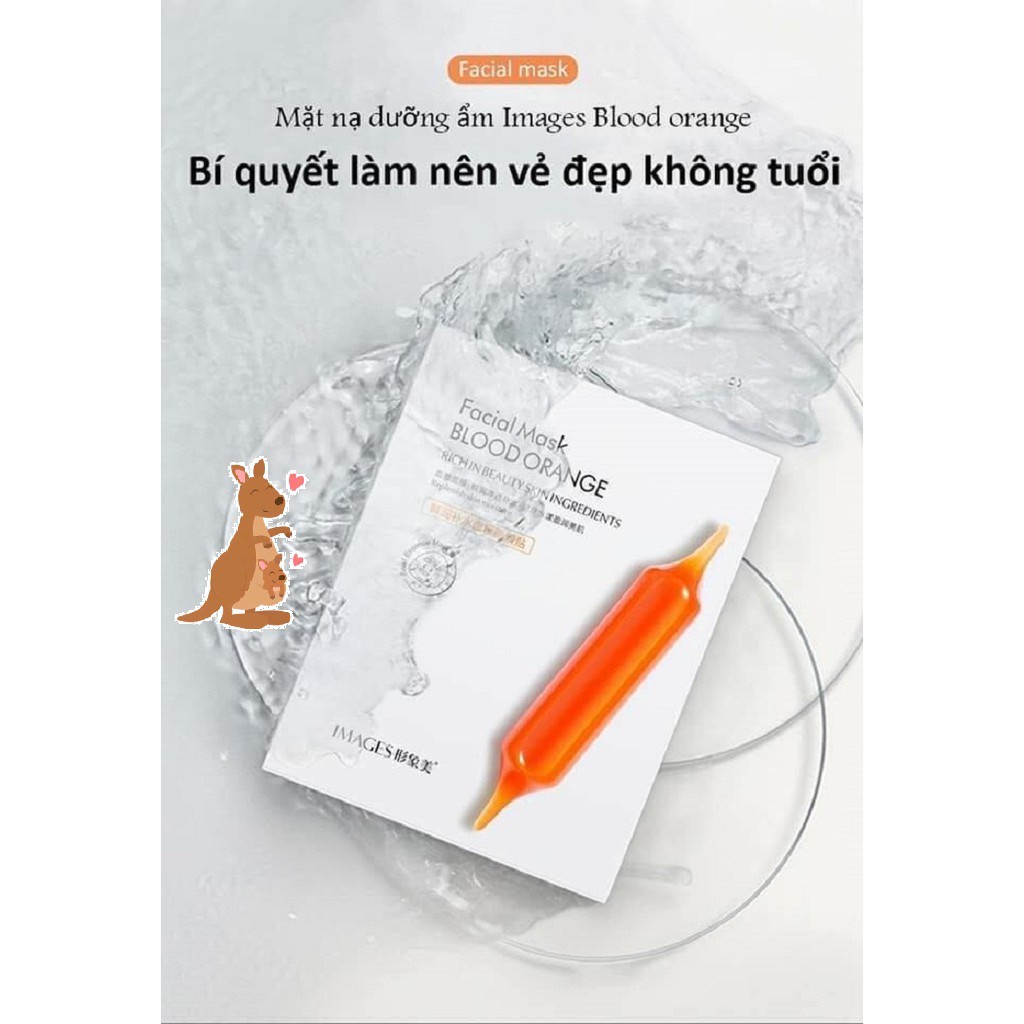 (Sỉ Siêu rẻ) Mặt nạ giấy tinh chất CAM ĐỎ dưỡng da mụn cấp ẩm thải độc Blood Orange Images MN42