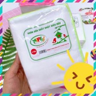SET 10 KHĂN XÔ SỮA MIPBI XUẤT NHẬT(VIỀN XANH, VIỀN HỒNG)