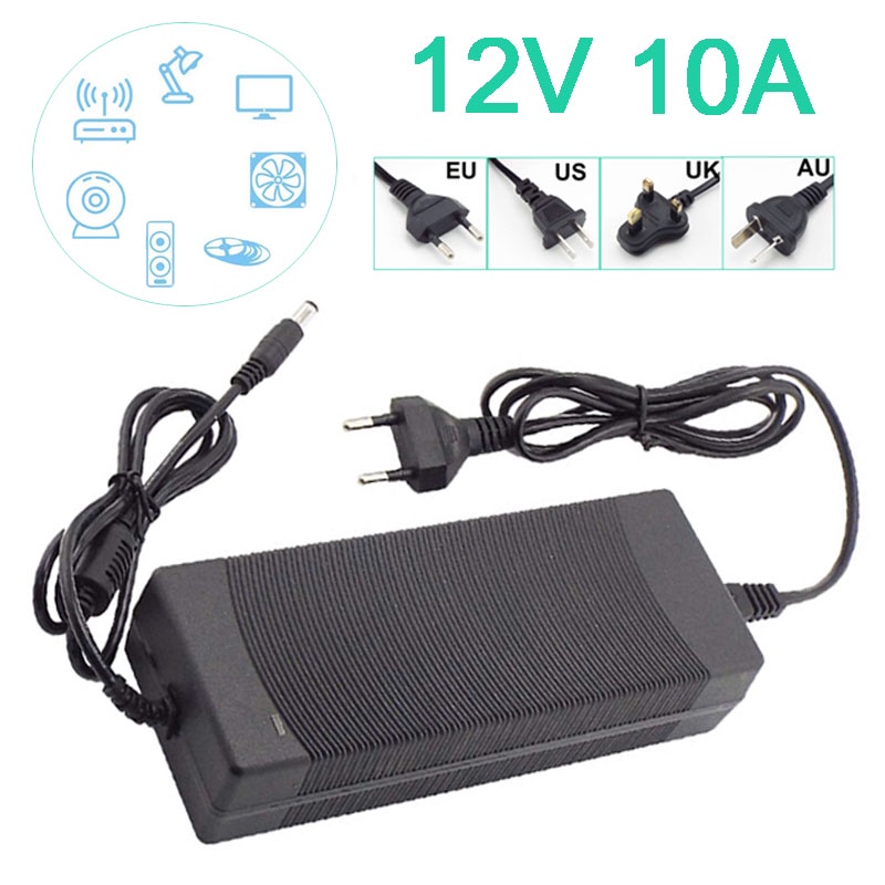Bộ Chuyển Đổi Nguồn Điện 12V AC 110V 220V Sang DC 12V 10A