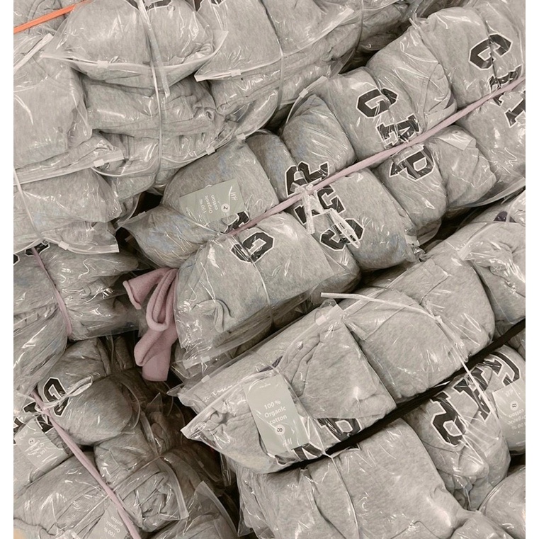 Bộ Nỉ Cho Bé , Bộ Nỉ Bông Gap Màu Ghi Có Mũ Cho Bé - Nhà Cam