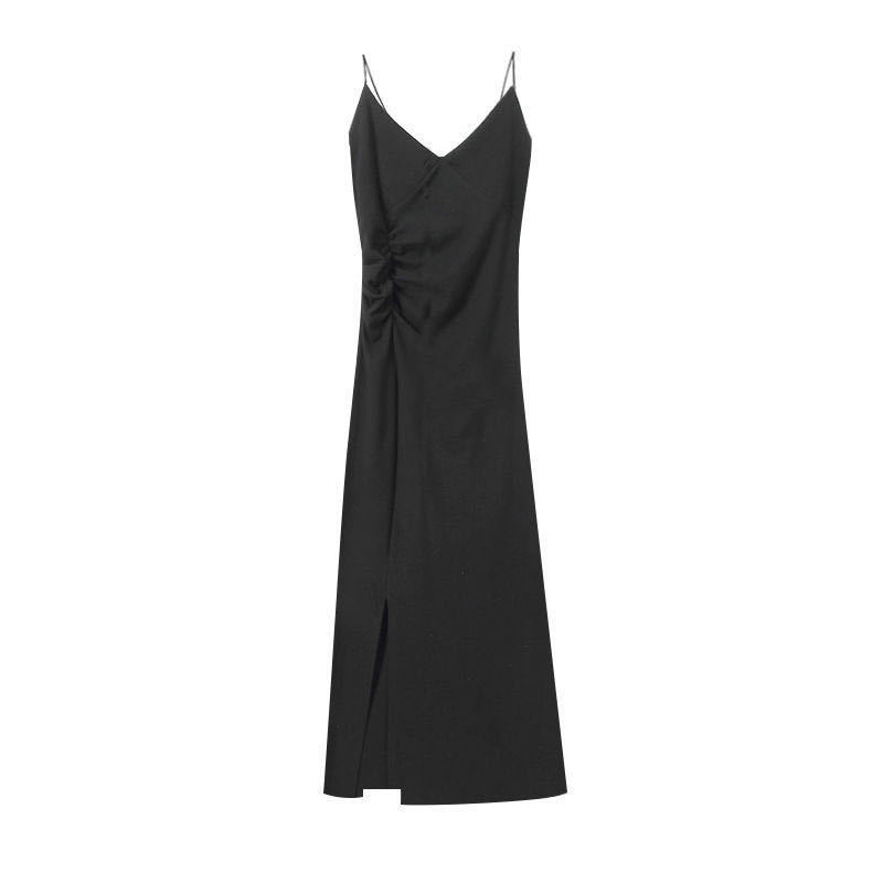 2021 New Sexy Women Maxi Dress Loose Sleeveless Dresses V-neck Sling Long Black Party Dress