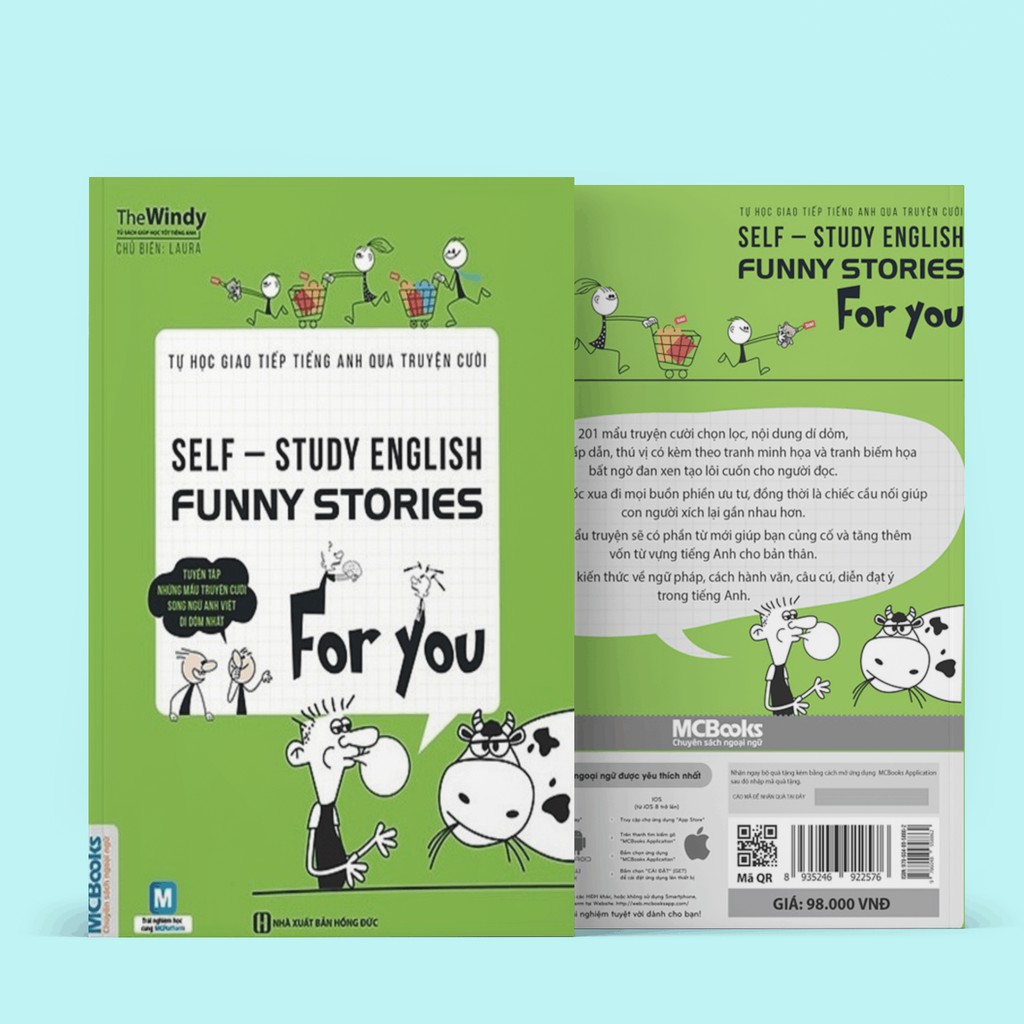 Sách - Self Study English - Funny Stories For You: Tự Học Giao Tiếp Tiếng Anh Qua Truyện Cười (Học Cùng App MCBOOKS)