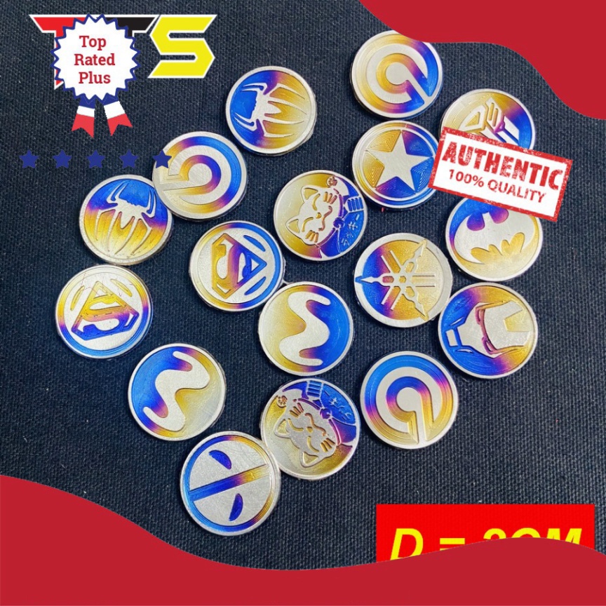 [HCM XẢ KHO MÙA DỊCH] LOGO, TEM TITAN TRÒN DÁN MẶT NẠ, BIỂN SỐ, GHI ĐÔNG SATRIA ( CÓ SẲN KEO 3MM )