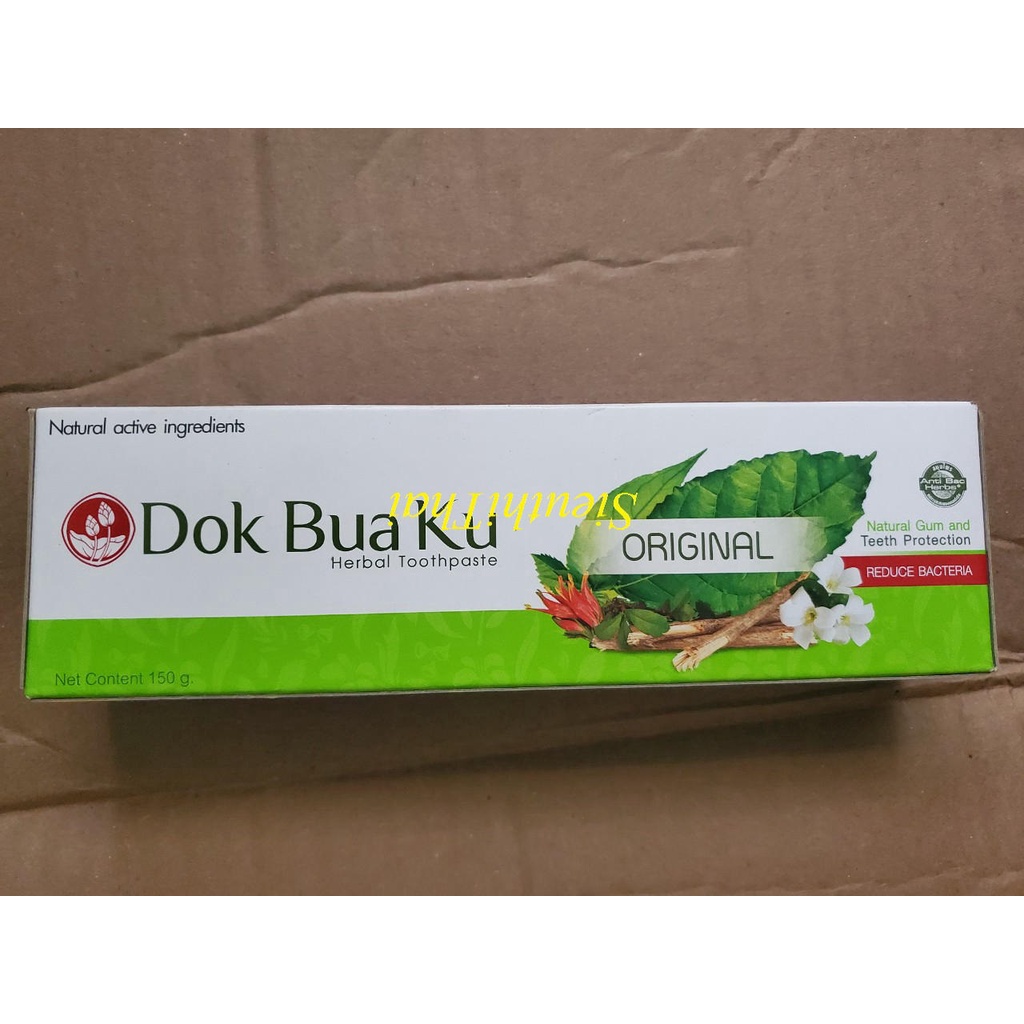 Kem đánh răng đen DokBuaKu Original Bạc Hà Thái Lan tuýp 150gr