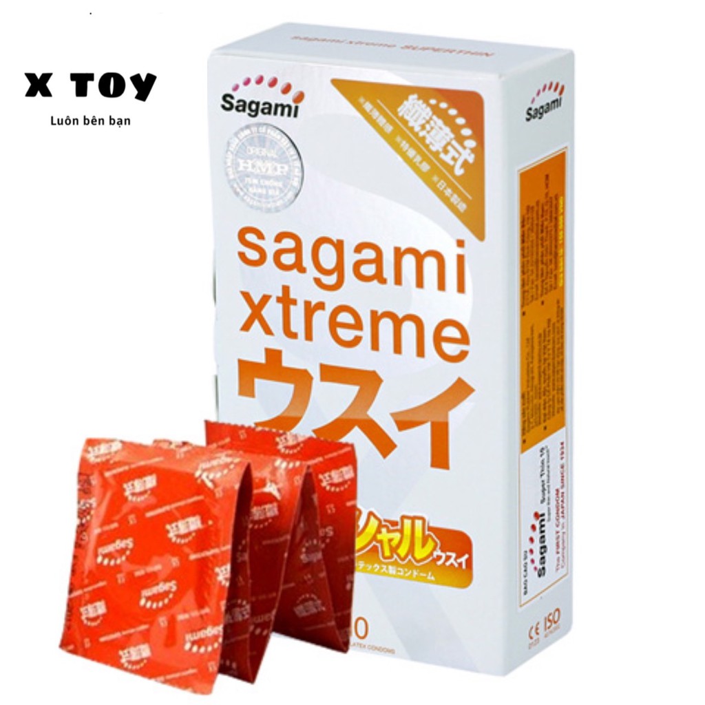 Bao Cao Su Siêu mỏng Sagami Xtreme Super Thin - Nhật Bản - Hộp 10 chiếc