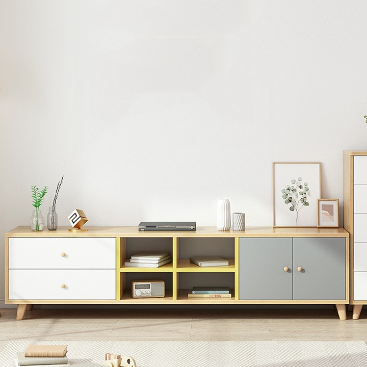 💥GIÁ RẺ💥KỆ TV phối hiện đại 1m4/ Kệ tivi gỗ MDF phủ melamine cao cấp chống thấm nước KTV015