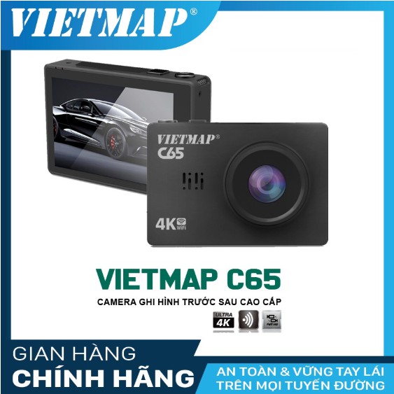 VIETMAP C65 - Camera Hành Trình Ô Tô Màn Hình Cảm Ứng+Thẻ 32GB - Hàng Chính Hãng
