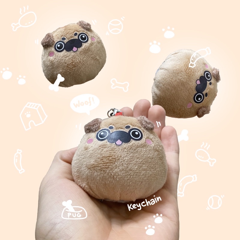 Móc điện thoại/ móc khoá chó Pug [Mushmush]