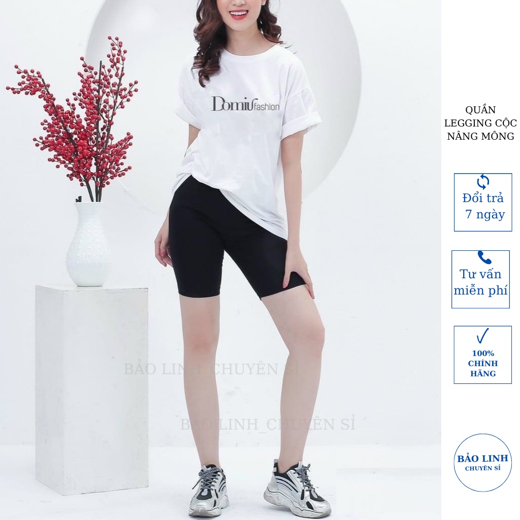 Quần Legging đùi nữ Cạp Chun bigsize Bảo Linh Vải Thun Cao Cấp,Legging Lửng Đen Dáng Ôm | BigBuy360 - bigbuy360.vn