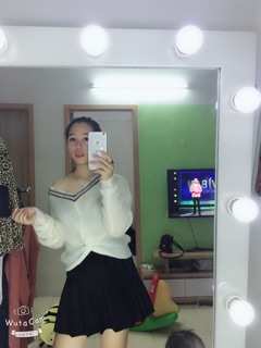 áo len xoắn eo