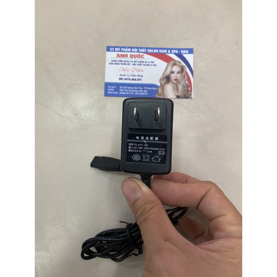 dây sạc tông đơ phổ thông 2,4V-0,4A