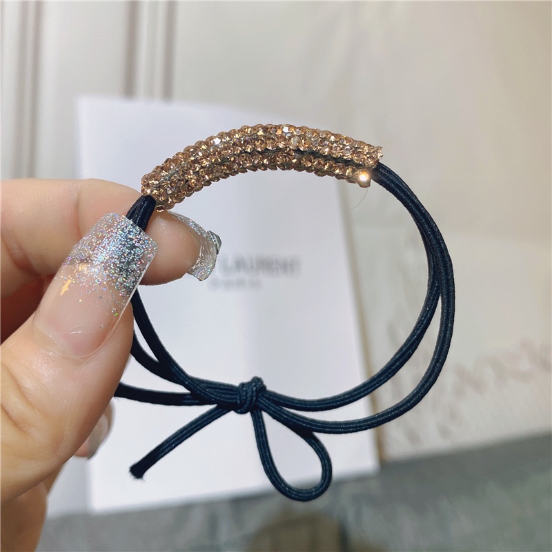 Dây Cột Tóc Đính Đá Lấp Lánh Phong Cách Hàn Quốc Thời Trang Cho Nữ