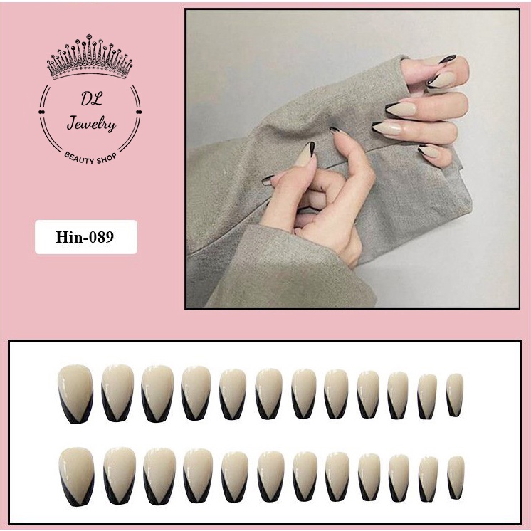 Móng Tay Giả Hộp 24 Móng Tay Kèm Keo Kiểu Mới Thời Trang